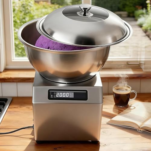 lealovengzh Amasadora De Masa De Acero Inoxidable 8kg/17,6 LB,1800w Batidoras Amasadoras con Marcha Adelante Y AtráS, Desmontable, para Comercial, Restaurante, PanaderíA Y Cocina Casera.