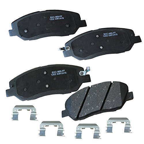 Image of Bendix Premium SBC1202 Ceramic Front Brake Pads for Hyundai Entourage 2010-2007, Santa Fe 2009-2007, Santa Fe 2016-2013, Santa Fe XL 2016-2015, Kia Sedona 2012-2006, Sedona 2014