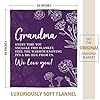 GiltGlimmer Gifts for Grandma Christmas, Grandma Gifts Blanket, Grandmas Birthday Gift from Grandkids, to My Grandmother Throw Blanket 50" x 60", Purple #2