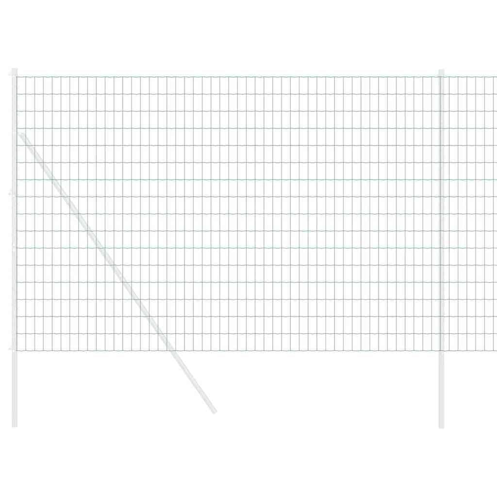 Ogrodzenie euro, zielone, 1,6 x 10 m, żelazo powlekane PCW, wytrzymałe ogrodzenie ogrodowe do ogrodu i na taras, trwała bariera dla zwierząt, łatwy montaż