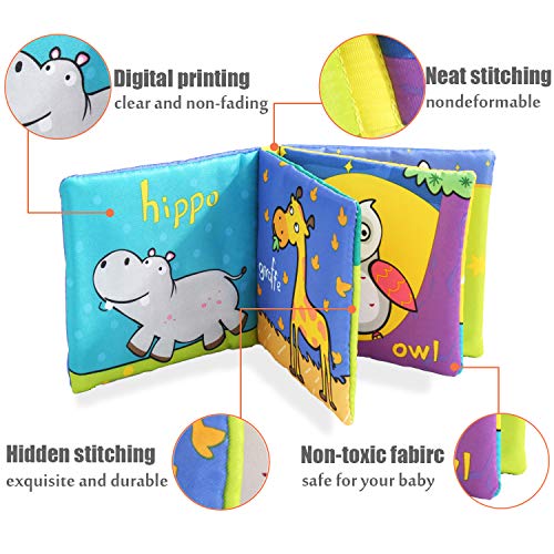 TOP BRIGHT Soft Books for Babies Baby Toys 6 to 12 Months Girls Boys, Crinkle Sensory Books for Infants 1 Year Old Bath Toy (Pack of 6) - Image 3