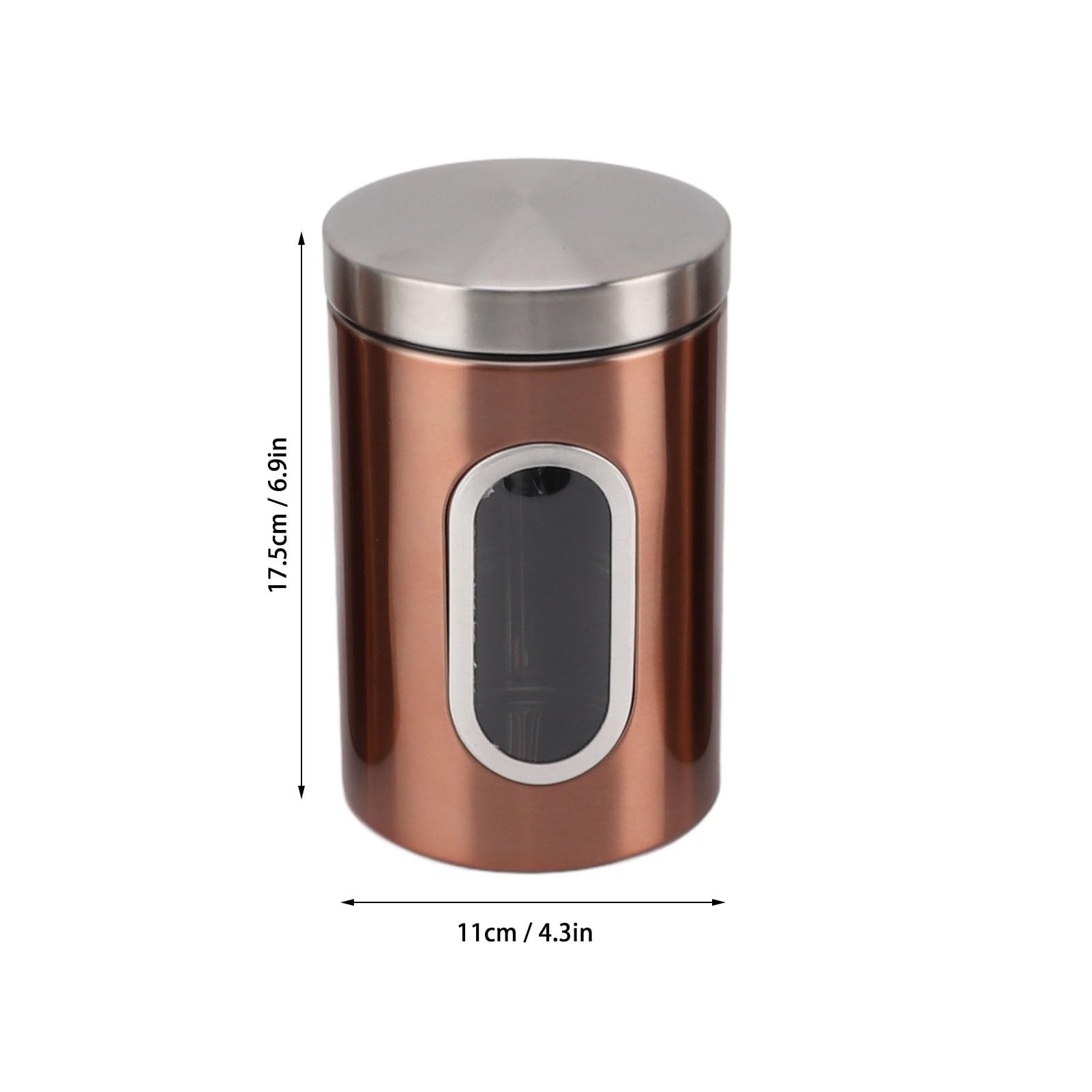 3 Piezas Botes Herméticos para Alimentos de Acero Inoxidable (Bronce)