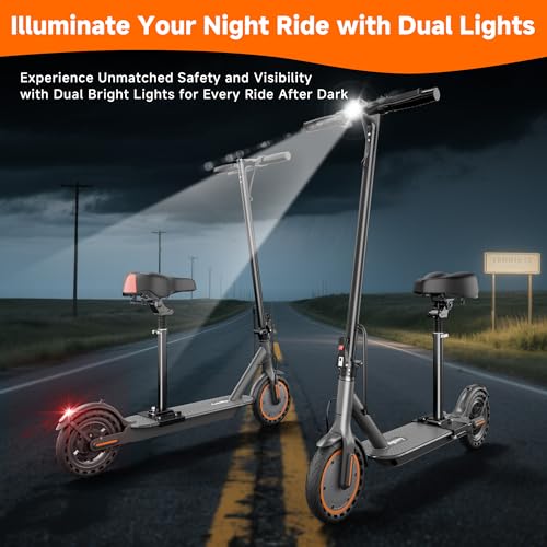 Image of Sigravy Electric Scooter with Seat for Adults, Foldable Pink Teens Escooter | 19MPH Speed, 21 Miles Range, 8.5 inch Solid Tires, Removable Adjustable Seat, App Control & Lock, 14+ Commuter & Birthday Gift