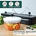 ADVENOR Vacuum Sealer Machine with Cutter Widened Double Sealing Strips and Bag Storage, 85Kpa Dry Moist Food Modes Upgraded Locking Design Includes 2 Bag Rolls 8.6