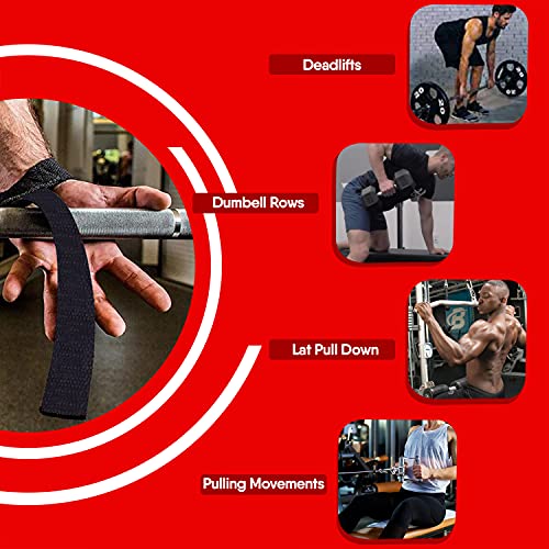 Weight Lifting Straps Neoprene Padded Bodybuilding Strength Training Wrist Straps Heavy Weight Lifting Deadlifting Support Exercise Gym Straps Grip Lifts - Image 5