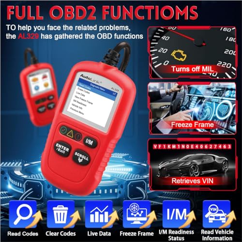Autel Autolink Al329(Upgraded AL319) Code Reader OBDII Scanner - Image 5