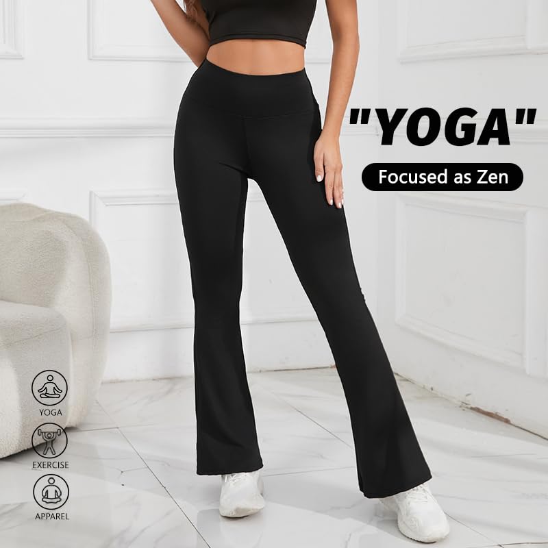 Women's Leggings High Waisted Flare Yoga Pants3
