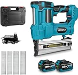 Yofidra 2-in-1 Cordless Nail Gun & Electric Stapler, Compatible with 15-50mm Nails & 10-40mm Staples, 2x3.0Ah Battery, Brushless Motor, Depth Adjustment for Woodworking, Furniture Assembly & DIY