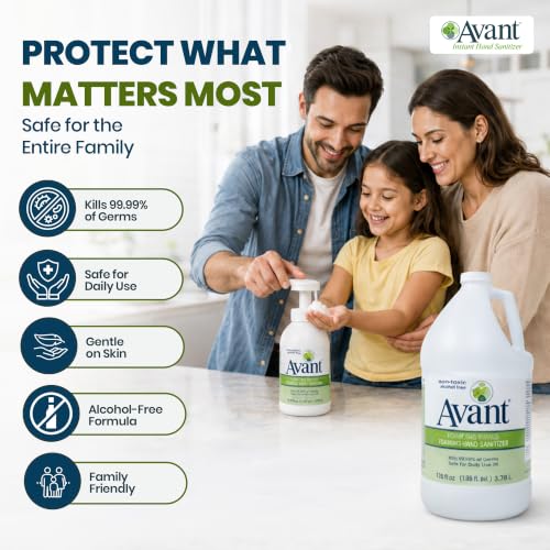 Image of Avant Alcohol Free Foaming Hand Sanitizer, 1 Gallon Bulk Liquid Refill