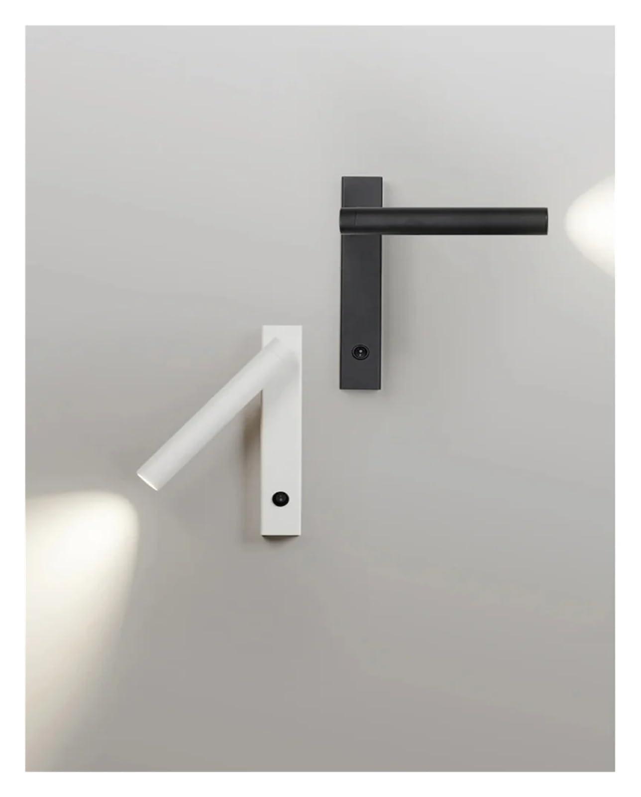 Lampa ścienna LED, światło malarskie, z przełącznikiem, lampka nocna do sypialni, lampa do czytania, regulowana, obrotowa, dekoracyjna oprawa oświetleniowa do wnętrz(Warm 3000K,White 3W)