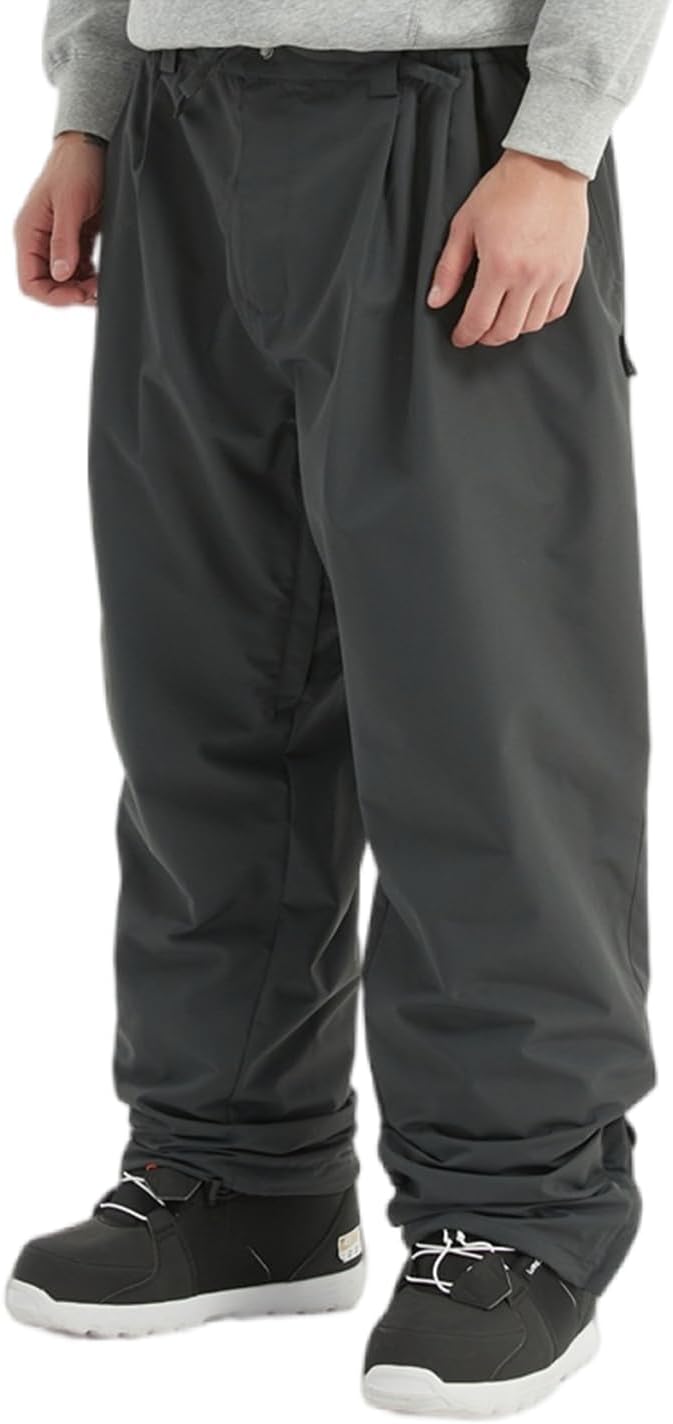Mens Womens Unisex Snow Baggy Oversize Snowboard Skiing Pants Winter Waterproof Outdoor Elastic Waist Trousers - Image 6