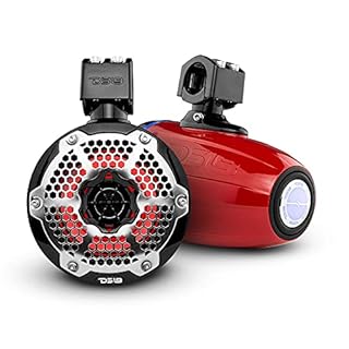 DS18 NXL-X8TPNEO/RD 8" Neodymium Marine Towers with Built-in Passive Radiator, 1" Driver and RGB LED Lights - High Performance, Marine Grade IP65 Rated, 550W Max 180W RMS 4 Ohms (Pair)