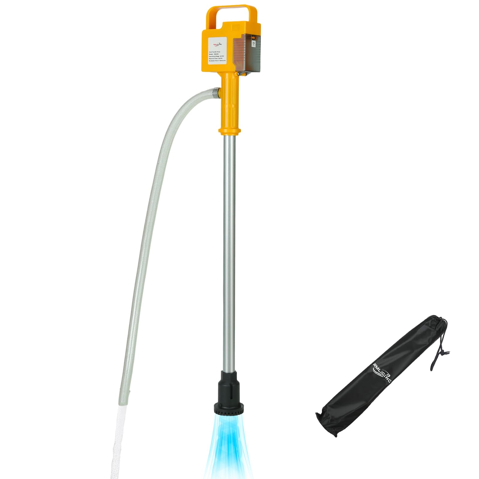 View 1 of ***SEE NOTES*** RMliging Cordless Stick Water Transfer Pump, 900GPH, Yellow