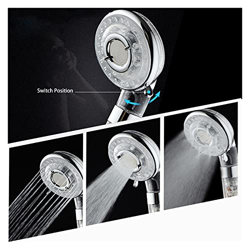 Cabezal de ducha de mano ABS 3 funciones ahorrador de agua miniatura 3