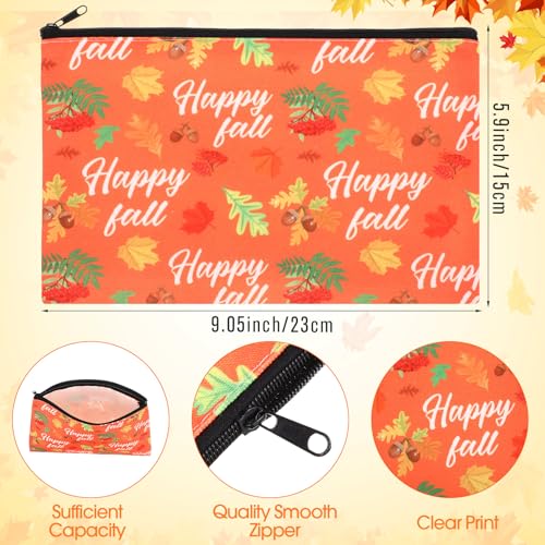 Motiskyy 48 Pcs Fall Party Favors, Fall Paper Gift Bags, Autumn Cosmetic Bags, Pumpkin Maple Leaf Notepads and Ballpoint Pens for Thanksgiving Day Harvest Party Celebration Gift Supplies3