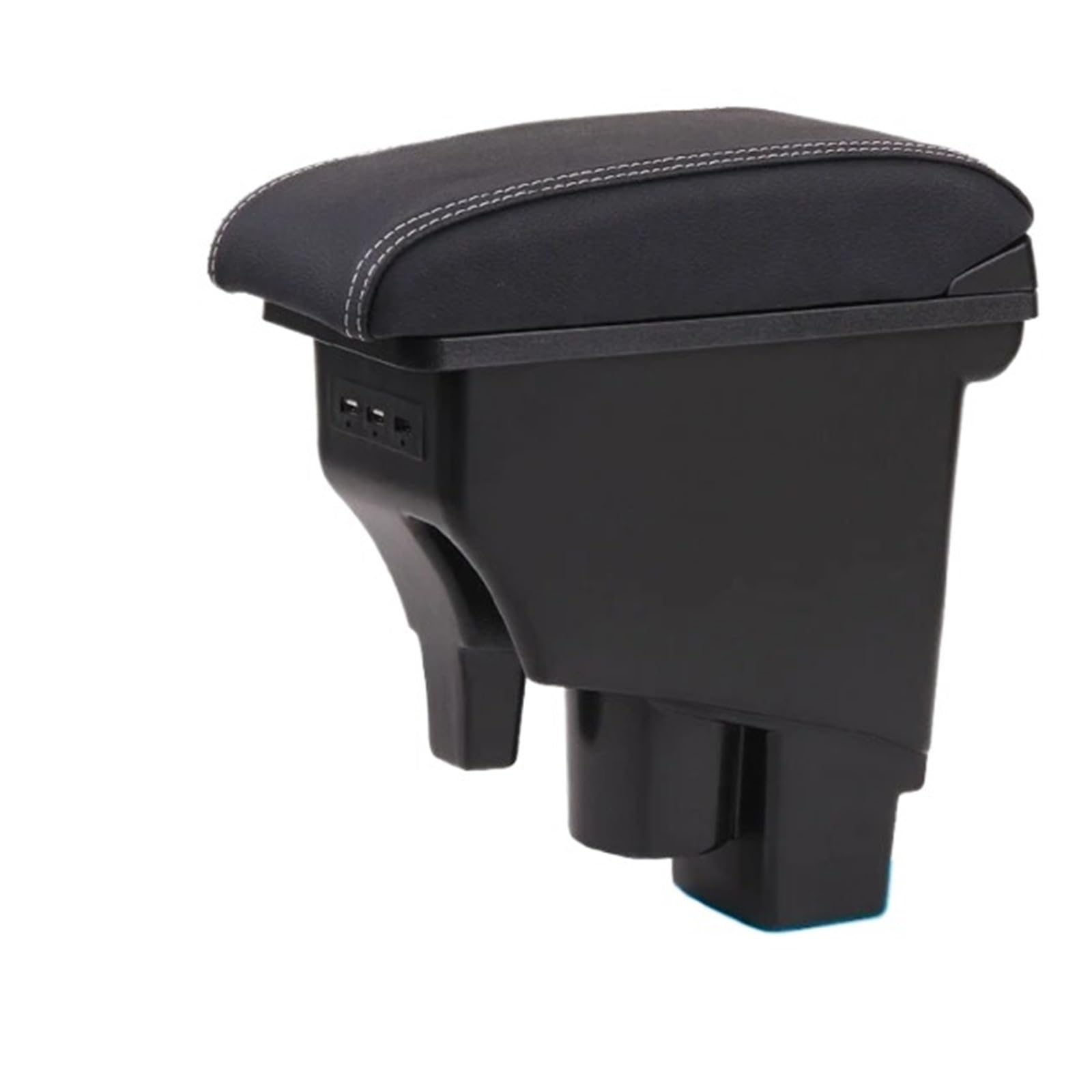 Umdjju Black White Lines For Fit For Jazz 2001-2007 Arm Rest Rotatable Hatchback Center Centre Console Storage Box Armrest Car Centre Console Armrest Box(Black White Lines)