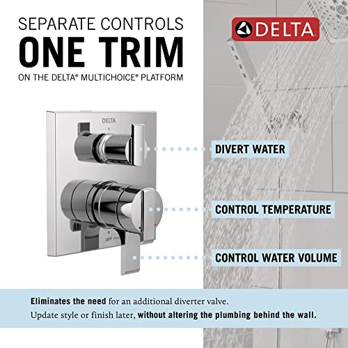 Delta Faucet Ara 17 Series 3-Setting Integrated Diverter Valve Trim Kit, Chrome Diverter Valve Trim Kit, Shower Trim Kit, Chrome T27867 (Valve Not Included) by DELTA - Image 2