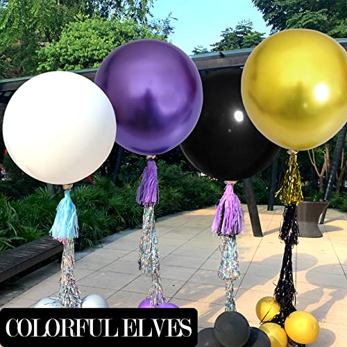 Image of Large Metallic Purple Balloons 36 Inches 4 Pack Giant Jumbo Chrome Purple Balloon