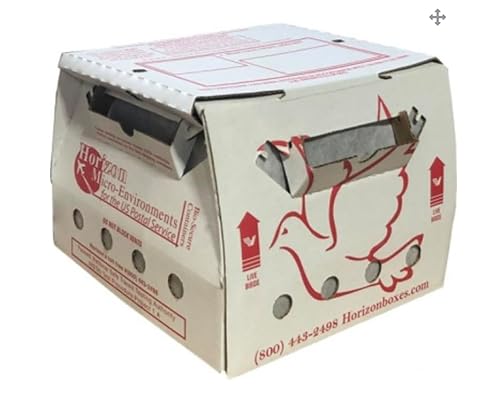 Horizon Micro-Environments Live Bird Shipping Boxes Chickens Poultry Gamefowl U.S.P.S. Approved *VENTED ECONOMY* Pack 1, HME46