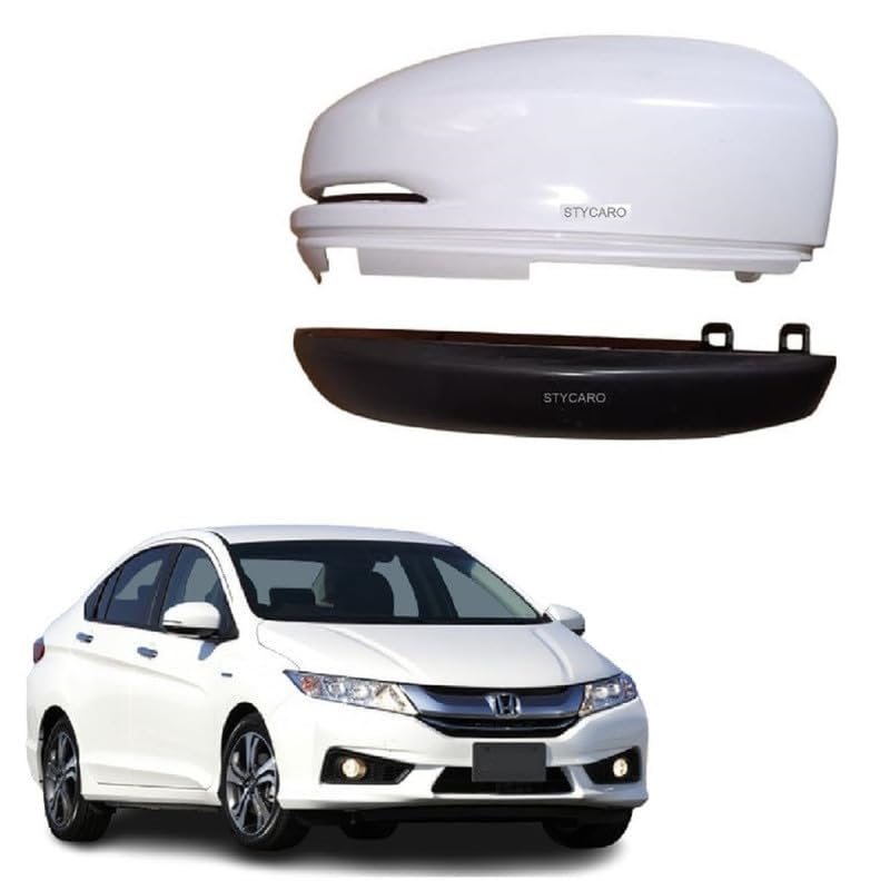 Side View Mirror Cover/Cap compatible with H. City 6TH GEN, F/L 2015-2019 Year Model-UNPAINTED (NDICATOR CUT TYPE, RIGHT DRIVER SIDE)
