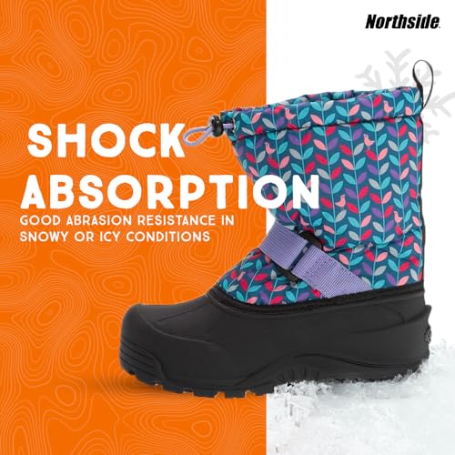 Image of Northside Frosty Insulated Winter Snow Boots for Girls and Boys with Rugged, Water Resistant Nylon Upper, Quick-Drying Lining, Removable EVA Insole, and Durable TPR Outsole