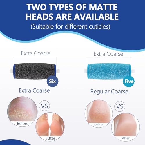 11 PCS Stück Hornhautentferner Ersatzrollen Kompatibel mit Scholl Velvet Smooth,nklusive 6 extra groben und 5 regulären groben Ersatzköpfen