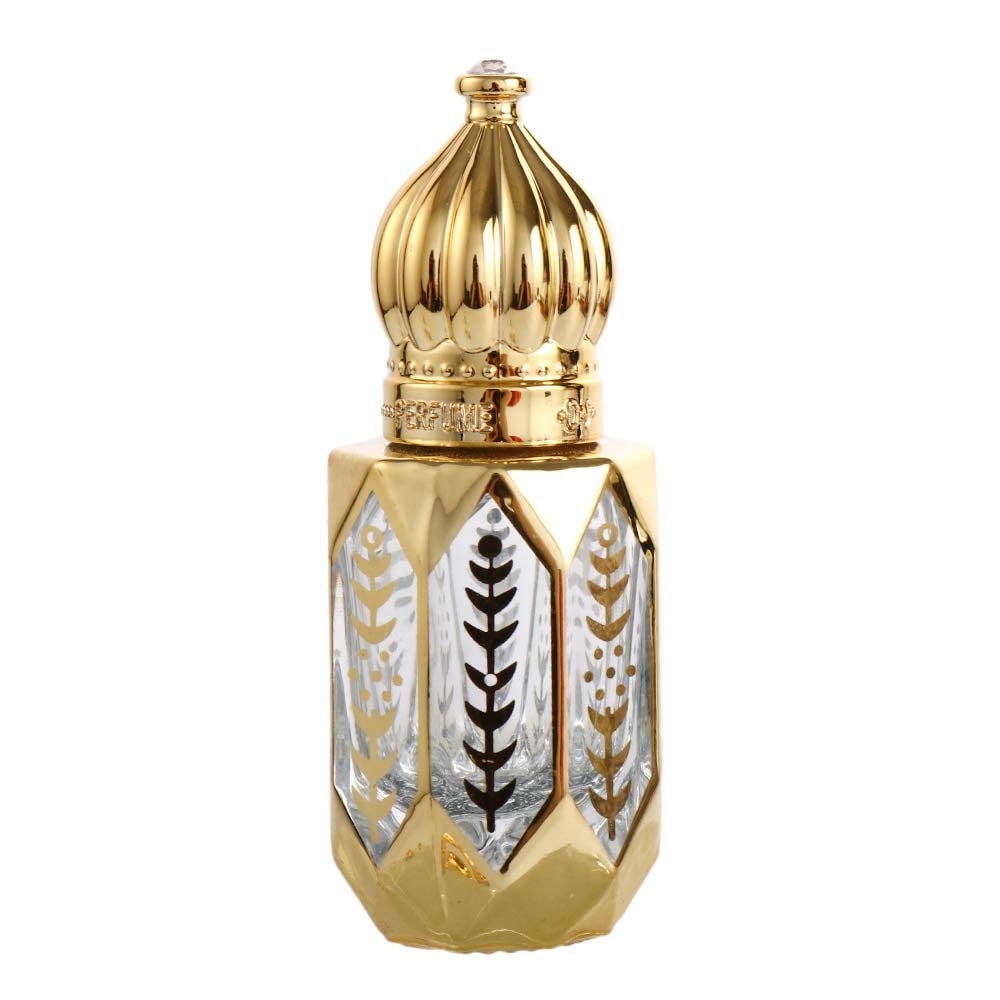 Vintage Arabic Crystal Glass Roller Bottles 6 ml Mini Empty Glass Perfume Bottle Travel Refillable Container for Perfume