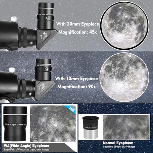 Telescopio Refractor 80mm Apertura 900mm con Kit de Accesorios miniatura 6