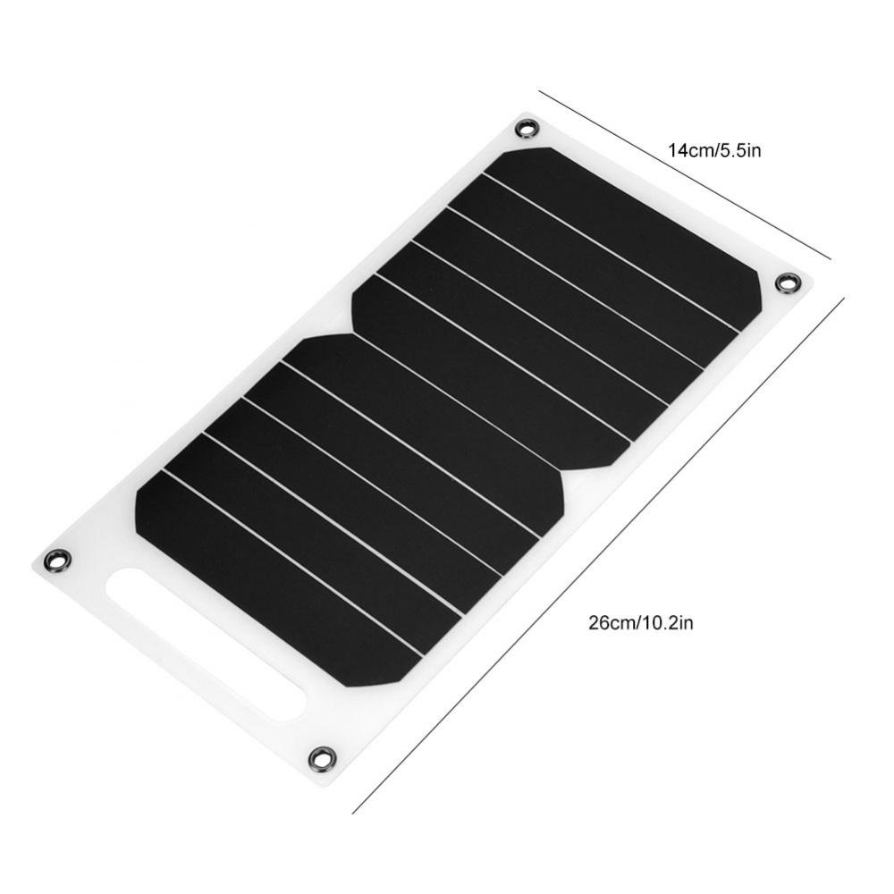 Chargeur Panneau Solaire Portable 10W Ultra-Mince Imperméable IP62 Haute Efficacité avec Port USB 5V 1200mAh