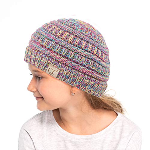 Image of C.C Hatsandscarf Kids Beanie Ages 2-5 Warm Chunky Thick Stretchy Knit Slouch Beanie Skull Hats (YJ-847-KIDS)
