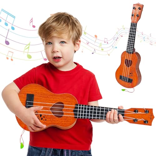 Kids Toy Classical Ukulele,17 Inch 4 Strings Guitar Ukulele Musical Toy,Educational Guitar Toy for Toddlers and Preschoolers
