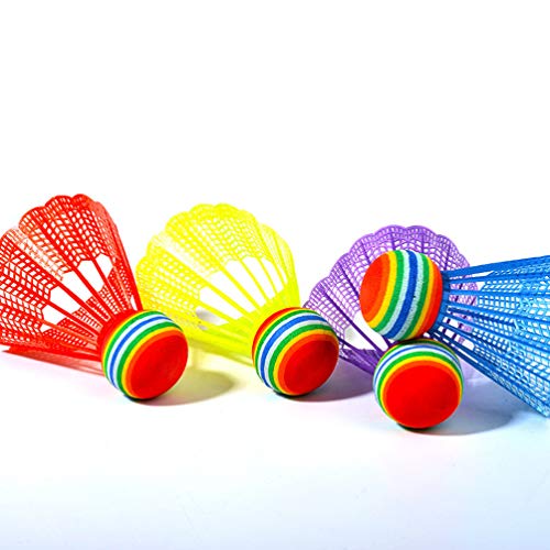 Veemoon Badminton Shuttlecocks Colorful Shuttles Birdies Balls 20Pcs For Kids Adult Indoor Outdoor Exercise Training Accessories Random Color #TOP3