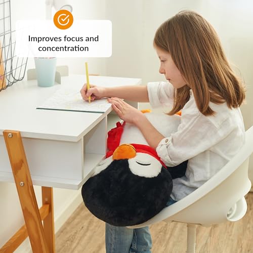 Image of ODOXIA Big Weighted Plush for Anxiety 5lb Penguin | Stuffed Weighted Plush Animal for Kids, Adults