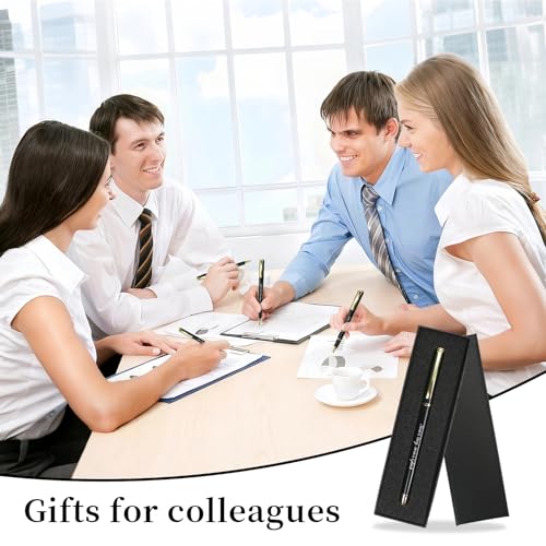 MorLuks Neuer Weg Neues Glück, Kugelschreiber mit Gravur + Abschiedskarte Kollegen + Geschenkbox, Abschiedsgeschenk Kollegen für Jobwechsel Rente Ruhestand Neuer Job Mutmacher