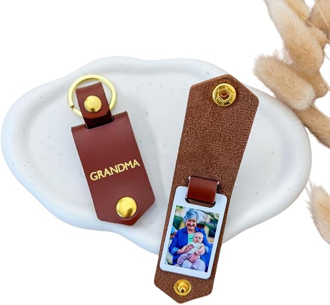 Leather Photo Keychain