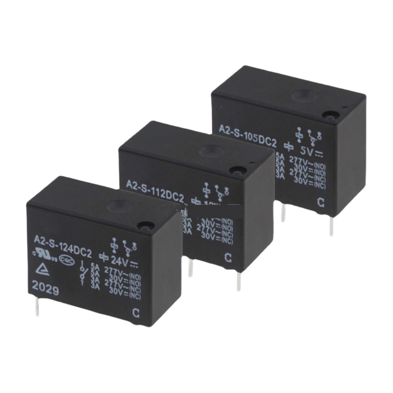 PKNVKZIDK 10PCS A2-S-124DC2 24VDC 5PIN 5A RELAY
