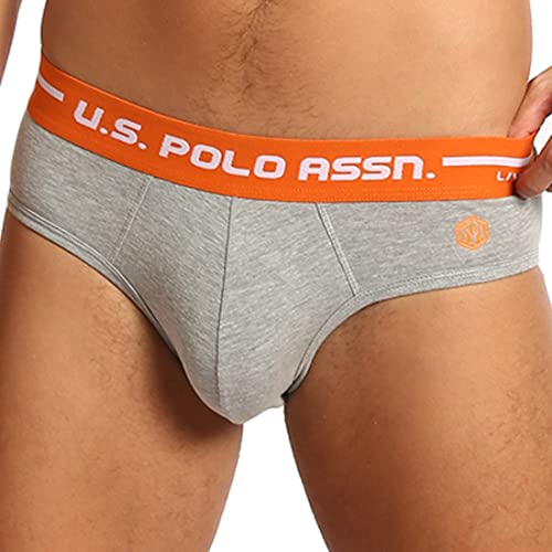 Image of U.S. Polo Assn. Men Logo Waistband Cotton Stretch IYAH Briefs - Pack of 2