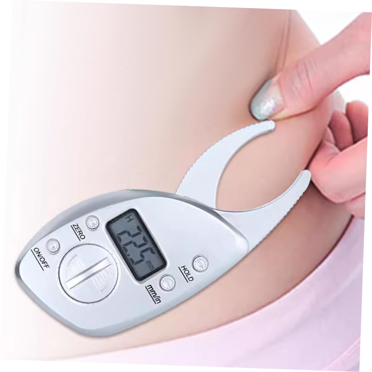 BESTYASH Grasso Percentuale Di Grasso Strumento Di Misurazione Della Plica Cutanea Misuratore Di Grasso Portatili Portatili Tester Grasso Silver Abs