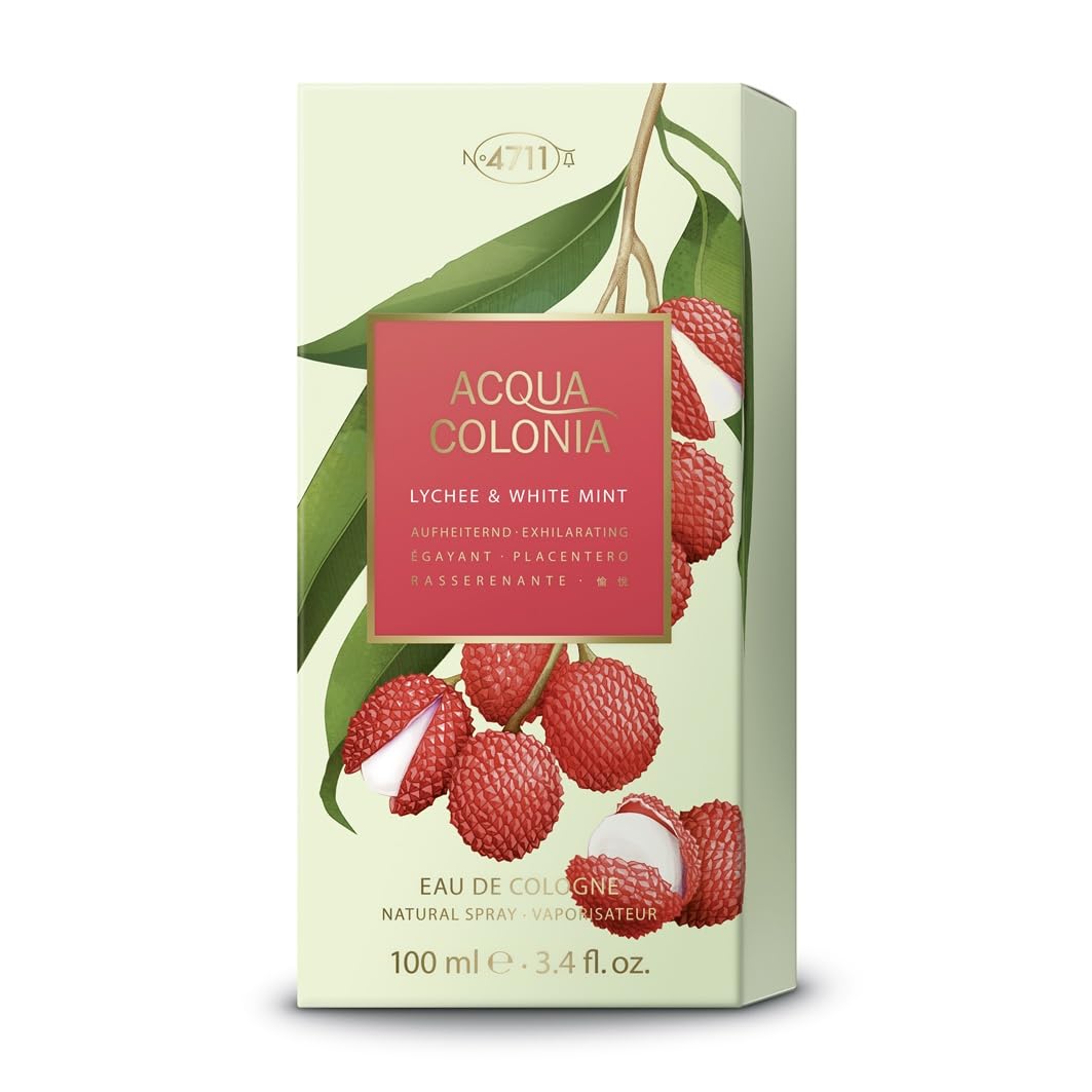 4711 Acqua Colonia® Lychee & White Mint | Eau de Cologne – Attivante – Benessere per i sensi | 100 ml Spray naturale