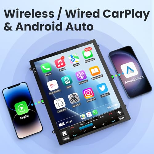 Image of [8Core 4G+64G] Car Radio for Cadillac ATS XTS SRX CTS 2013-2018: 9.7 inch HD Touch Screen Stereo Replacement with Wireless Carplay Android Auto 5GWiFi GPS Bluetooth FM AM DSP RDS SWC Backup Camera