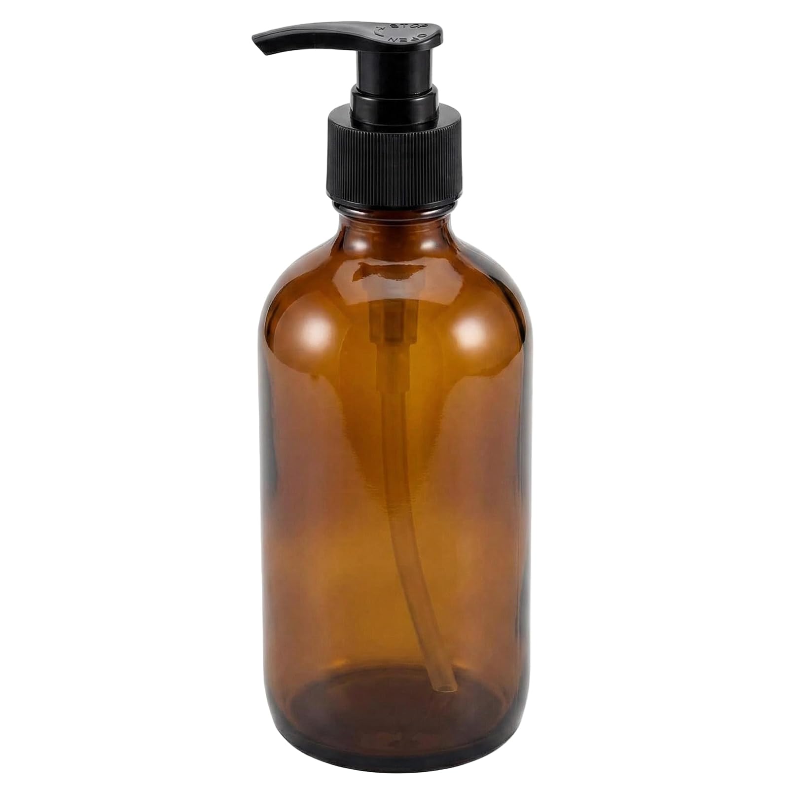 Vasana N 250Ml / 8.5Oz Brow Glass Pump Bottles Pump Lotio Dispenser Container Jars Empty Bottle With Pump Multipurpose For Emulsio Shampoo Body Wash Bath Shower Toiletries Liquid Containers