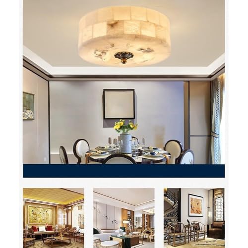 Plafonnier marbre moderne plat pour éclairer un plafond bas