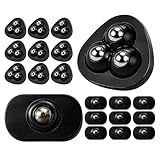 Kugelrollen, 20 Stück Selbstklebende Mini Rollen für Küchengeräte und Möbel, Schwerlast Kugelrollen mit Drei Stahlkugeln, 360-Grad-Drehung für Einfache Mobilität, Abmessungen 20 x 18 x 2,3 mm