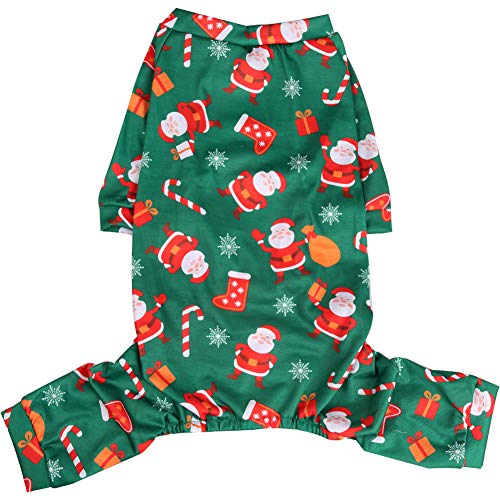 Christmas Dog Pajamas Clothes Pet Costume Apparel Xmas Coat Jumpsuit