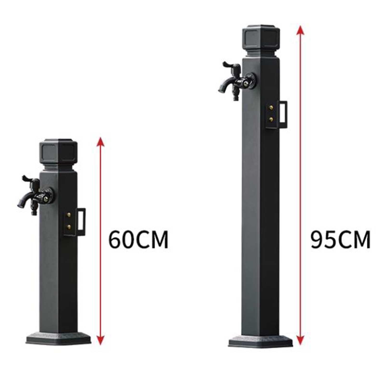 Grifo exterior de acero inoxidable con doble salida de agua para terraza y jardín