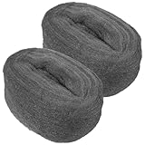 SOESFOUFU 2pcs #0000 Fine Steel Wool Pads, Reusable Coarse Wire Wool for Rust Removal, Polishing, and Cleaning Metal Wood Surfaces, Buffing Wire Mesh for Industrial and Household Use