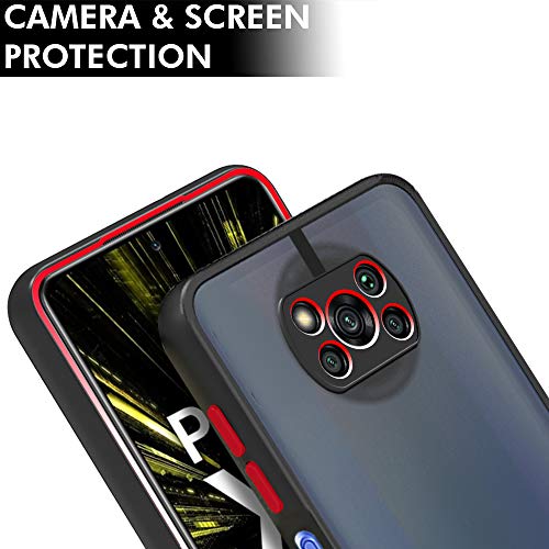 Image of TheGiftKart Back Cover Case for Poco X3 Pro /Poco X3 (Hybrid TPU & PC | Smoked Back | Black Bumper)