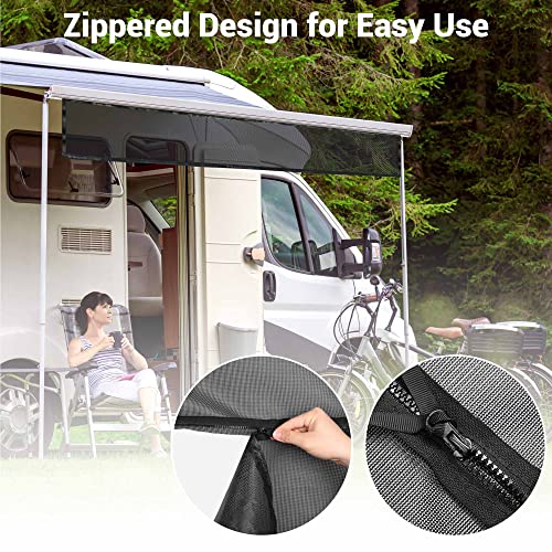 Yescom 6X10' Rv Awning Sun Shade Screen Black Mesh Uv Blocker Rv Awning Shade For Camping Trailer Camper Patio Outdoor #TOP1