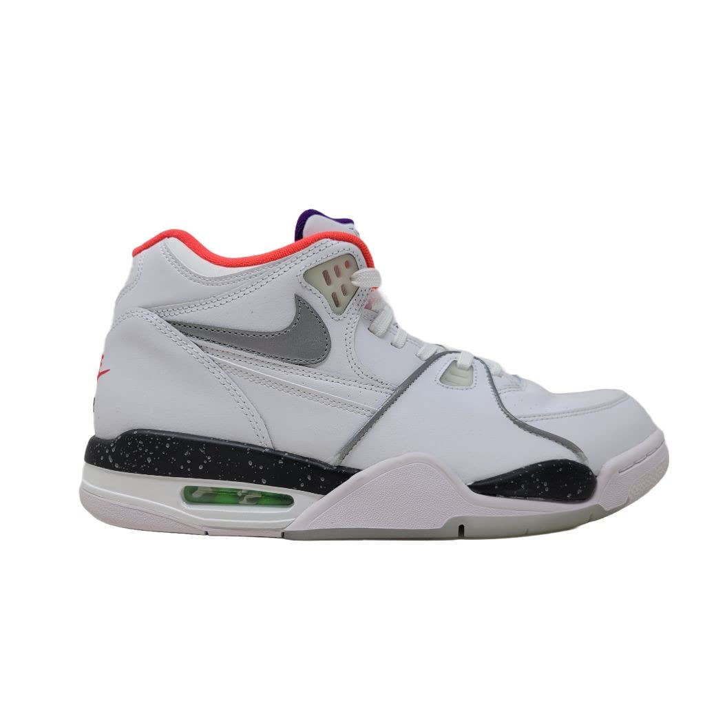 Nike Men's Air Flight 89 Basketball Shoes, White/Silver-White, 9 M US