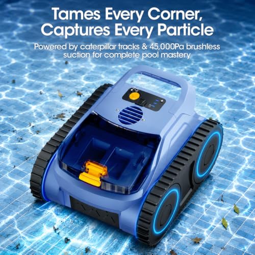 Image of Cordless Robotic Pool Vacuum for Inground Pools, Wall & Waterline Climbing